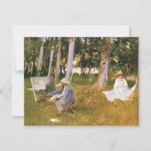 Claude Monet Pintando, Beira de um Bosque por Sarg
