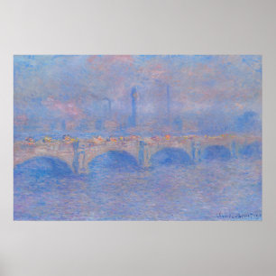 Claude Monet Ponte Waterloo Impressão de Arte Luz