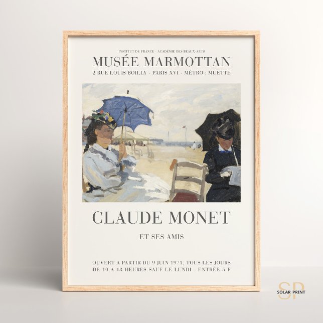 Claude Monet The Beach em Trouville Art Impressão (Criador carregado)