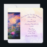 Claude Monet Vintage Convite de casamento de lírio<br><div class="desc">Claude Monet Água Lírios Usando um belo Fundo Clássico e Vintage. Convites para a noiva e o noivo para um casamento perfeito.</div>