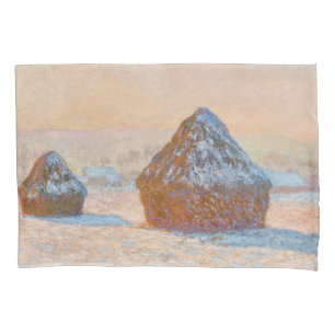 Claude Monet - Wheatstacks, Efeito da Neve, Manhã