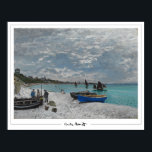 Claude Monet Zedign Art Poster nº 14<br><div class="desc">Claude Monet #14 (The Beach At Sainte Adresse),  poster de arte e assinatura da Zedign House. Para mais imagens e designs de Claude Monet - Paintings & Drawing Vol 1,  visite https://books.zedign.com/zas/2.html</div>