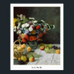 Claude Monet Zedign Art Poster nº 32-2<br><div class="desc">Claude Monet #32-2 (A Vida Estática com Flores e Frutas) arte e poster de assinatura pela Casa Zedign. Para mais imagens e designs de Claude Monet - Paintings & Drawing Vol 2,  visite https://books.zedign.com/zas/3.html</div>