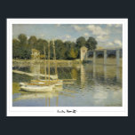 Claude Monet Zedign Art Poster nº 43<br><div class="desc">Claude Monet #43 (The Argenteuil Bridge),  poster de arte e assinatura da Casa Zedign. Para mais imagens e designs de Claude Monet - Paintings & Drawing Vol 1,  visite https://books.zedign.com/zas/2.html</div>