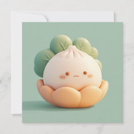 Clay Steamed Dumpling in Floral Bloom Postcard