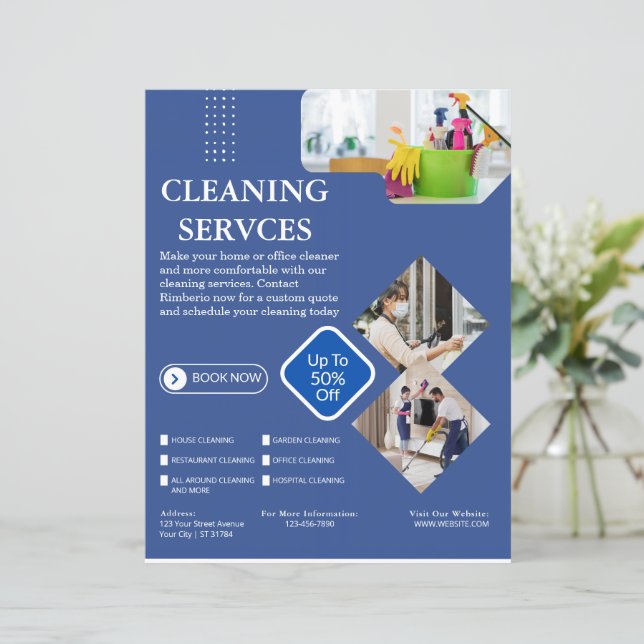 Cleaning Company | Custom Logo Cleaning Service (Em pé/Frente)