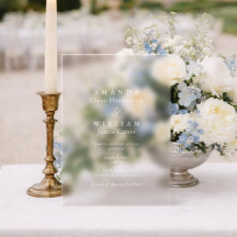 Clear Acrylic Wedding Invitation | Luxury French