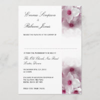 Clematis cor-de-rosa - convite civil da parceria