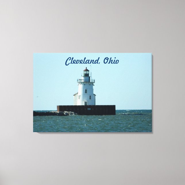 Cleveland, Impressão de Canvas de farol OH (Frente)