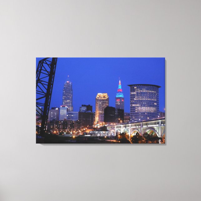 Cleveland Night On the Town Canvas Print (Frente)