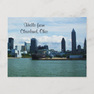 CLEVELAND, OHIO NO LAGO cartão postal