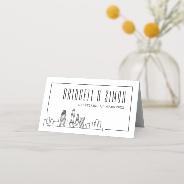 Cleveland Wedding | Colocar Cartões de Nome de Mes (Verso)