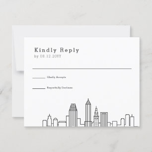 Cleveland Wedding RSVP Skyline Estilizado
