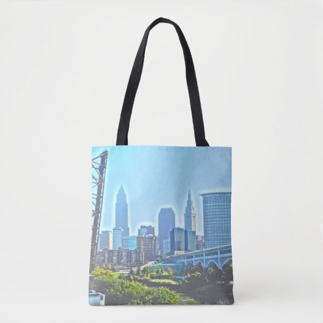 Cleveland West River Blues Tote Bag (Frente)