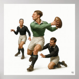Clever Trick Dummy - Vintage Rugby Impressão