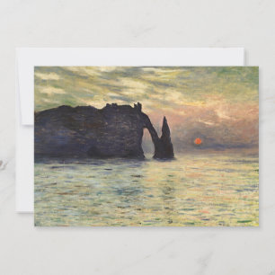 Cliff Etretat, Sunset de Claude Monet