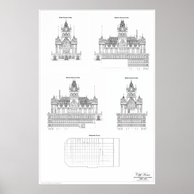 Cliff House 1907 Poster (Frente)