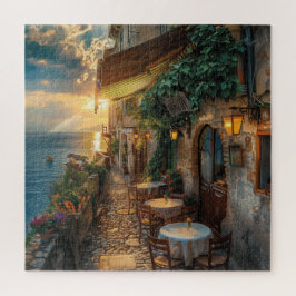 Cliffside Coastal Itália em Dusk Quebra-cabeça