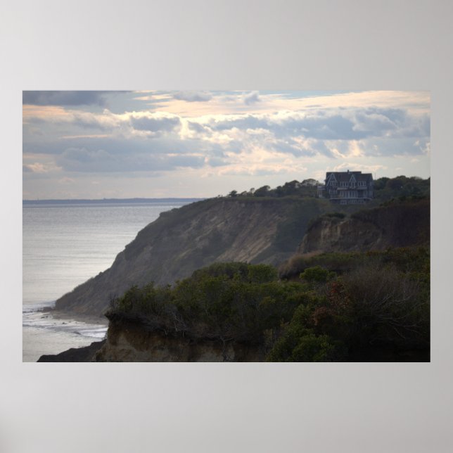 Cliffside Waterscape Photo Poster (Frente)
