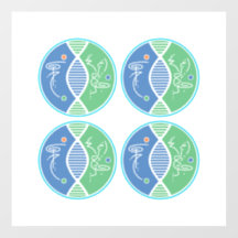 Cling da janela do símbolo do círculo interno de c