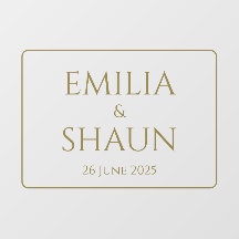 Cling da janela personalizada de casamento