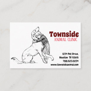 Clínica Animal 3 Cartão de visita de tamanho europ