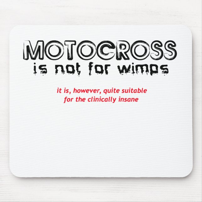 Clinicamente Insano - Mousepad de Motocross (Frente)