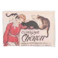 Clinique Cheron Vintage Dog Cat Steinlen Poster