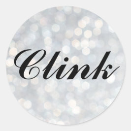 Clink no adesivo das bolhas de champanhe prateado