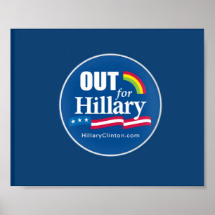Clinton "para fora" gay do poster