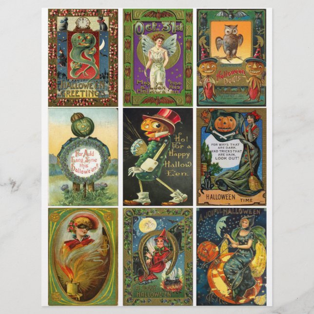 Clipart de Cartões de Comércio de Halloween vitori (Frente)