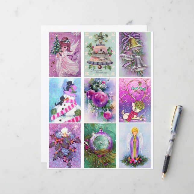 Clipart de Natal Roxo (Frente/Verso In Situ)