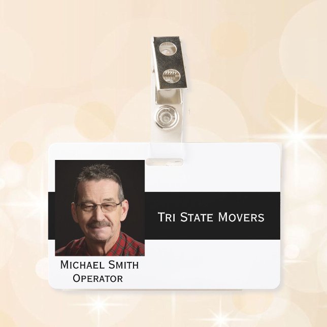 Clipe de Crachá de Identificação com Texto Persona (Criador carregado)