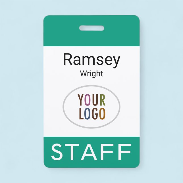 Clipe do Crachá do nome do Funcionarios Verde Emer (MISOOK Emerald Green Badge with Logo)