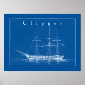 Clipper Navio - Arte Poster Náutica