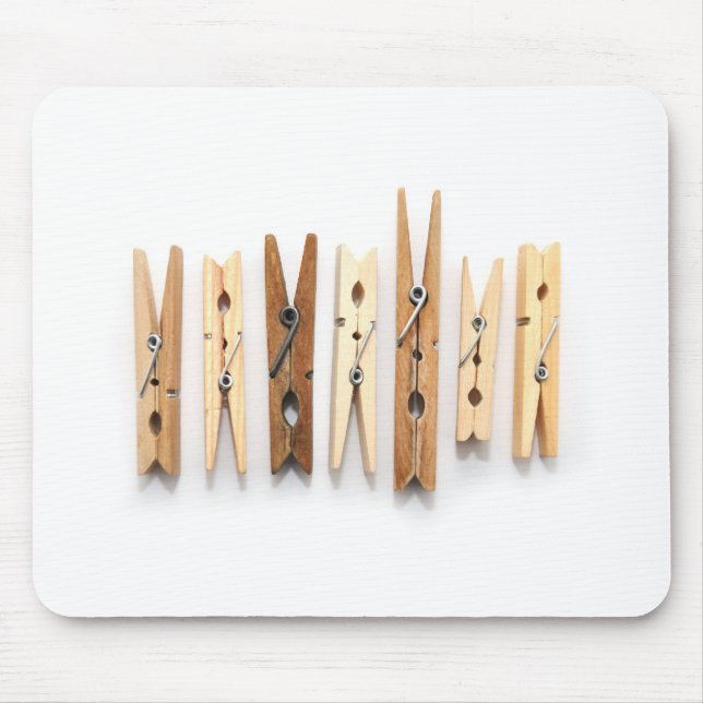 Clothespins de madeira Mousepad (Frente)