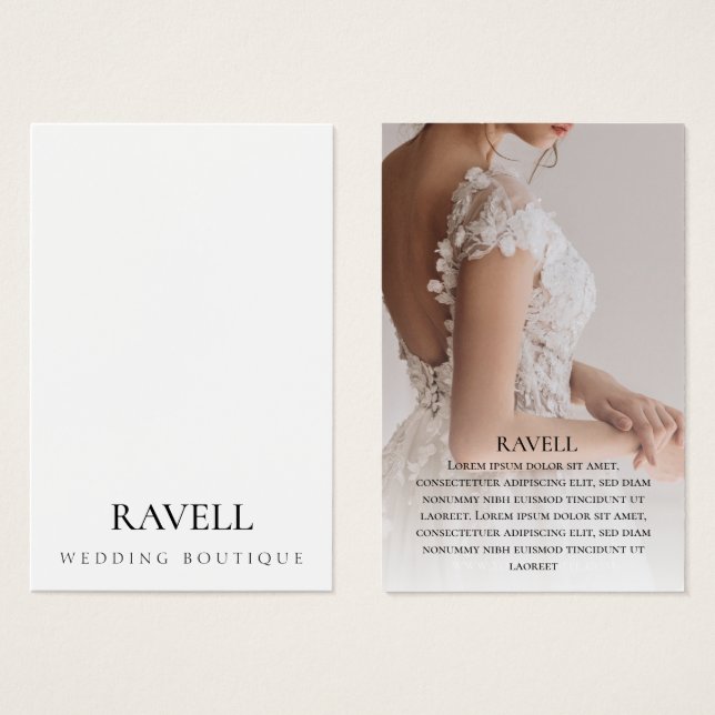 Clothing brand with photo Business Card (Frente & Verso)