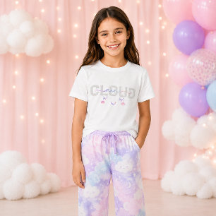 Cloud Nine 9th Birthday Girl T-Shirt - Pastel Sky