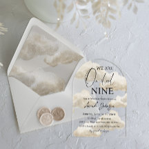 Cloud Nine Beige Gender Neutrace Sky Chá de fralda