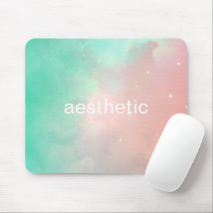 Cloudy Pink And Teal Vaporwave Mousepad