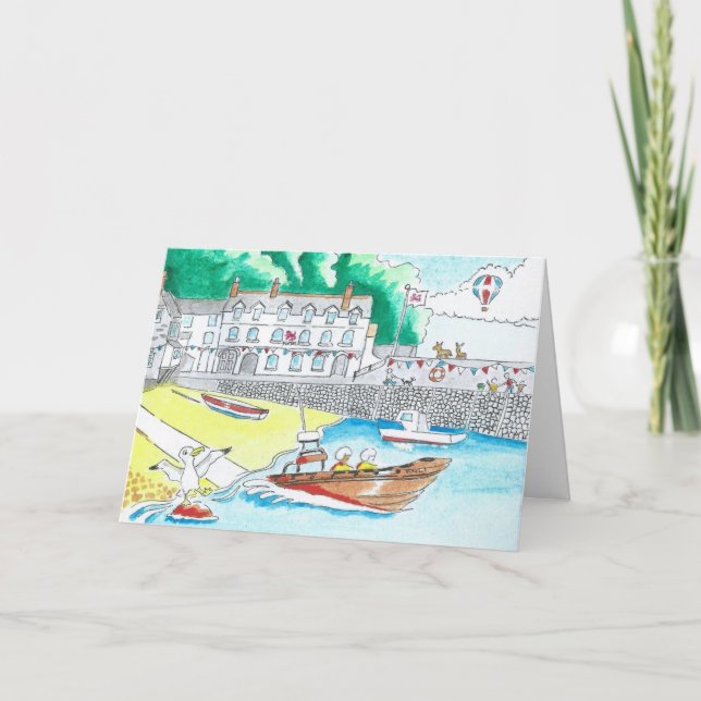 Clovelly, Cartão de Aniversário Devon (Frente)