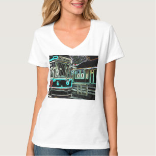 CLRV Neon em stn Womens V-Neck T-Shirt