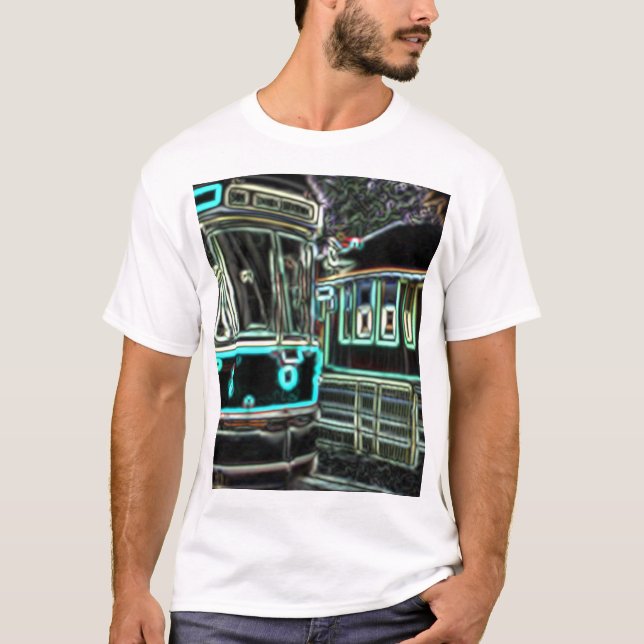 CLRV Neon na camiseta básica masculina (Frente)