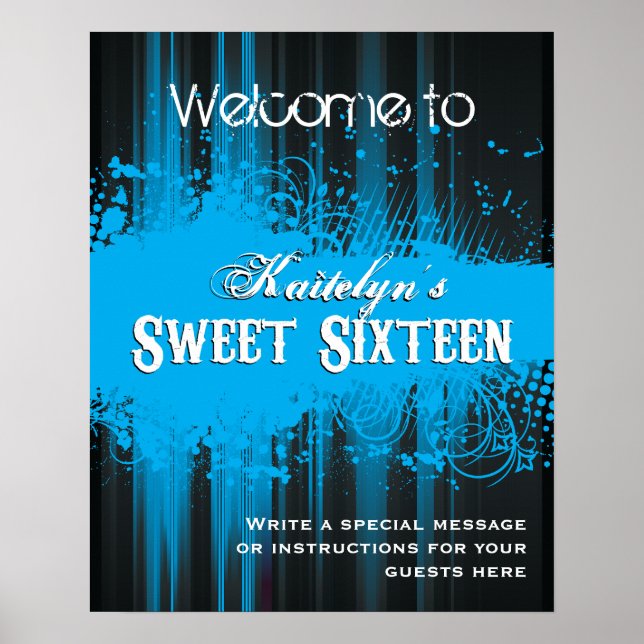Club Flyer Look Sweet 16 Welcome Poster (Frente)