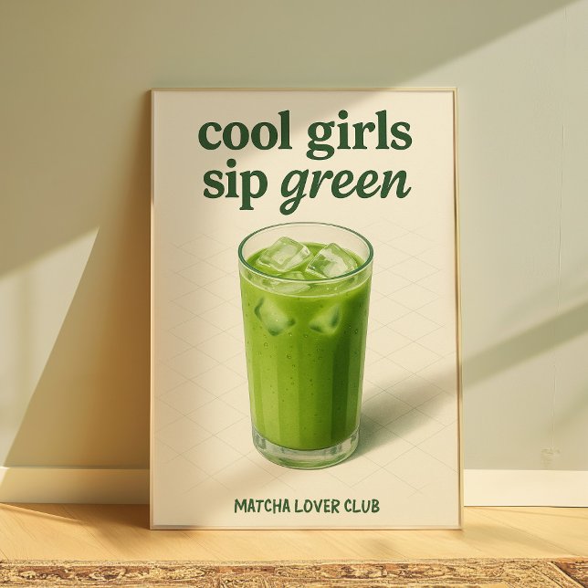 Clube da Amante de Matcha Estético Impressão de Pa (Criador carregado)