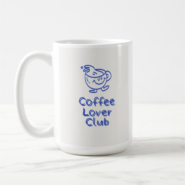 Clube de Amantes de Café Retro Caneca Sorridente A (Esquerda)