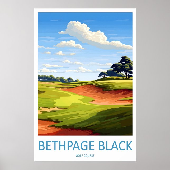 Clube de Golfe Bethpage Black Impressão de Viagem  (Frente)