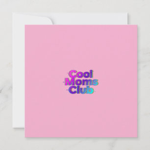 Clube de Mães Incríveis Neon Glitch Retro Cartão d