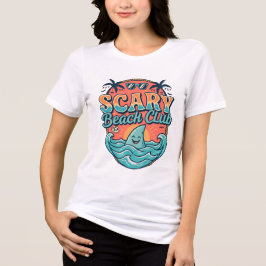 Clube de Praia Assustador Camiseta de Praia Engraç
