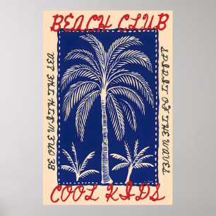 Clube de Praia da Palmeira Impressão de Arte Verão